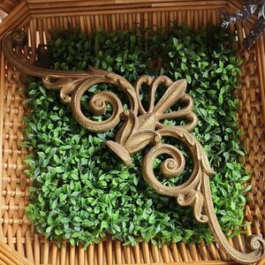 Vintage Solid Brass Wall Pediment